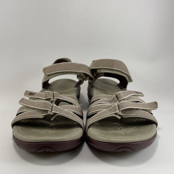 Teva Tirra Hiking Outdoor Active Sandals Womens Size 8 Shoes Strappy Khaki Cream - Picture 2 of 9